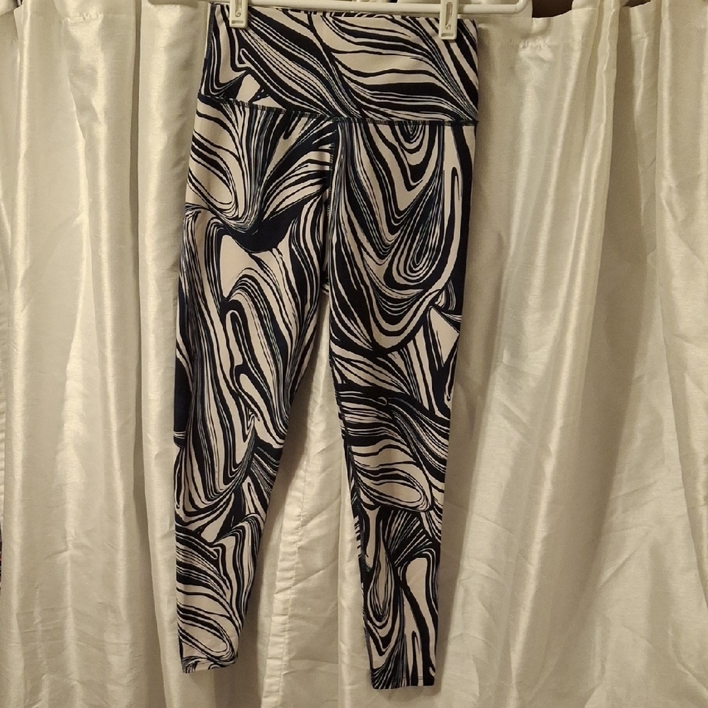 Sage Collective Abstract Blue and White Women's Leggings XS 💙💙💙💙